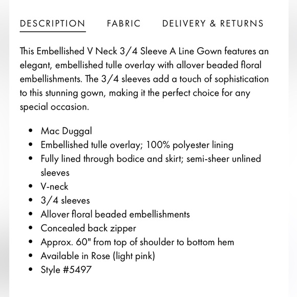 Mac Duggal Rose Sequin Floor Length Dress - Picture 9 of 9